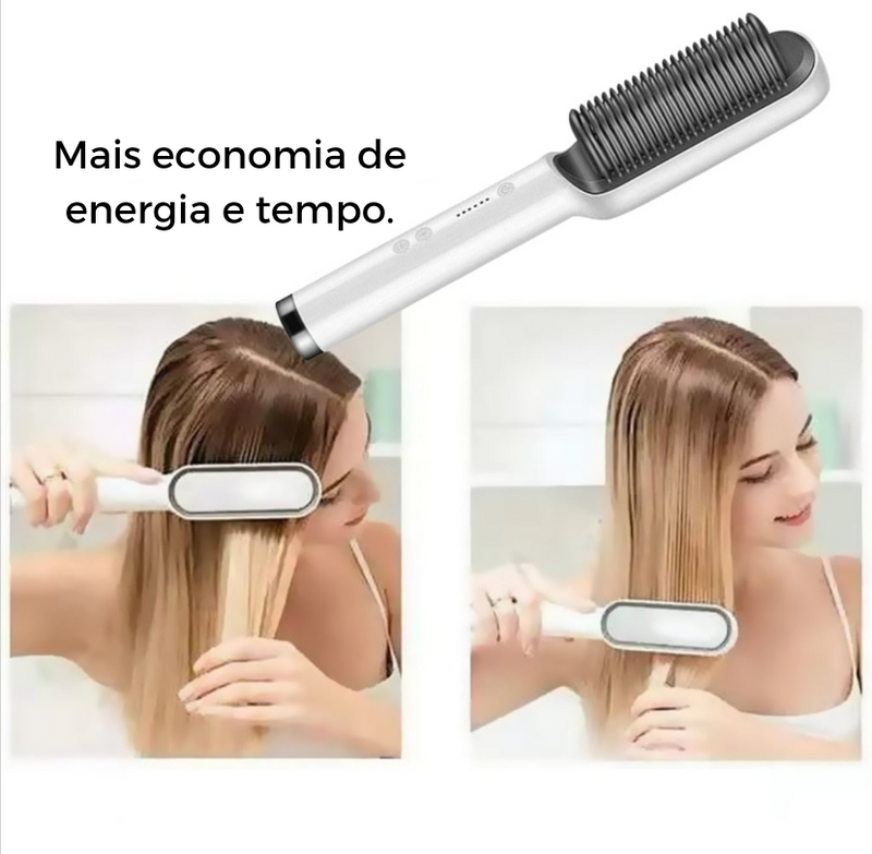 ESCOVA ALISADORA DE CABELO 5 EM 1 SECA, AlLISA, HIDRATA, MODELA E ANTI-FRIZZ